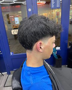 Skin fade haircut close-up